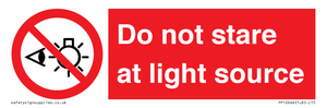 Do not stare at light source